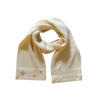 Rebecca Minkoff Cream Knit Scarf with Star Accents